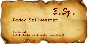 Bodor Szilveszter névjegykártya